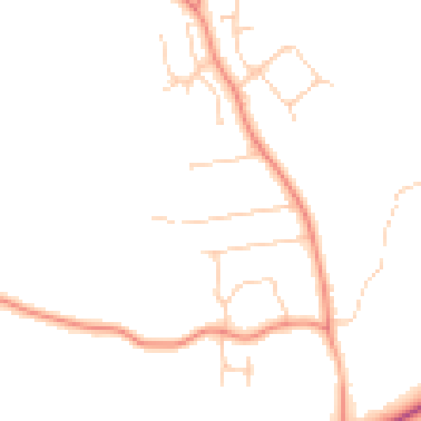 Daytime road noise heatmap for HP14 4PW