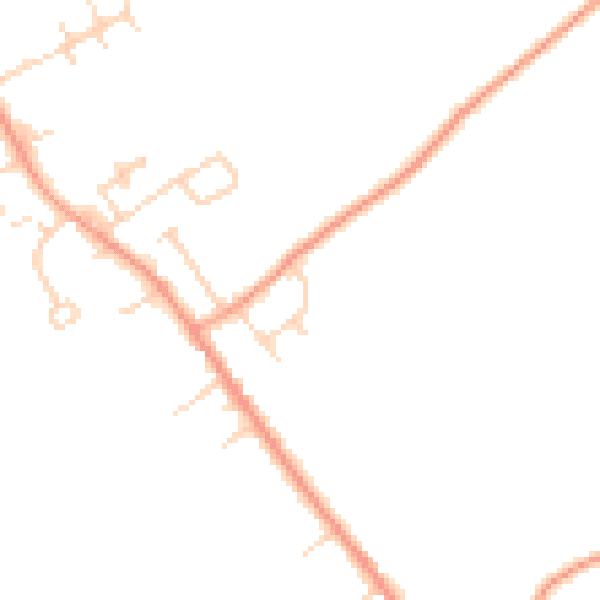 Daytime road noise heatmap for HP14 4SR