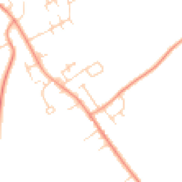 Daytime road noise heatmap for HP14 4SS