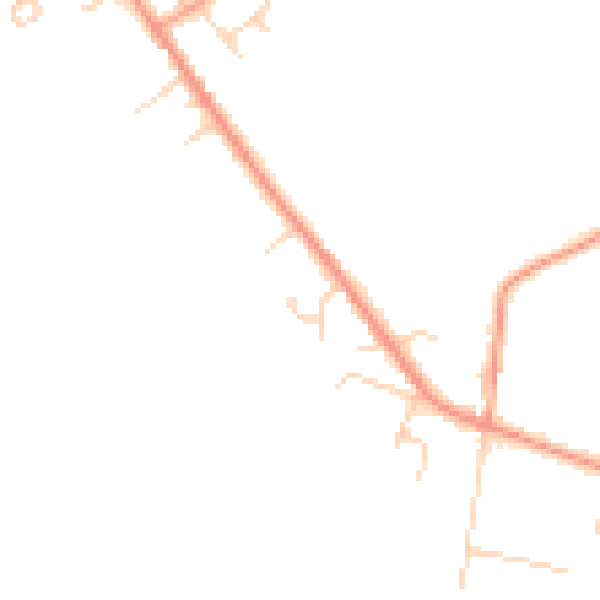 Daytime road noise heatmap for HP14 4TD