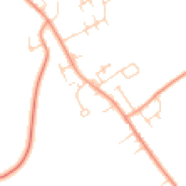 Daytime road noise heatmap for HP14 4TL