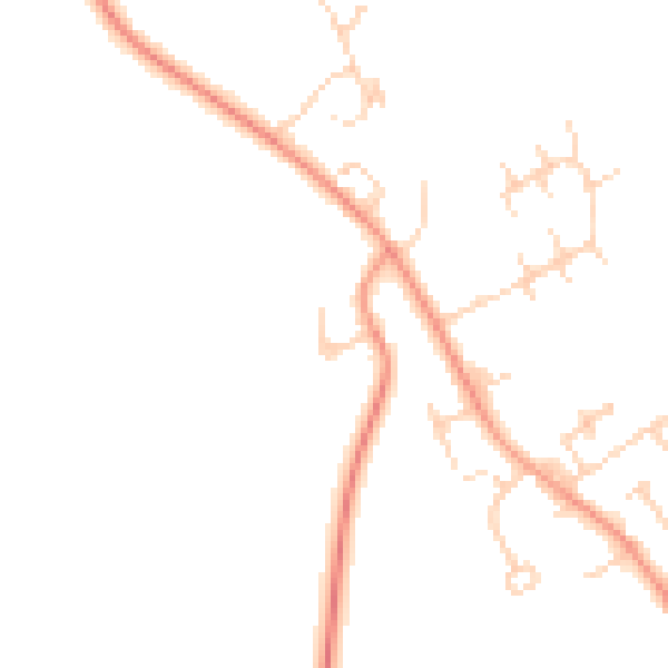 Daytime road noise heatmap for HP14 4XL