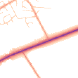 Daytime road noise heatmap for HP15 6AX