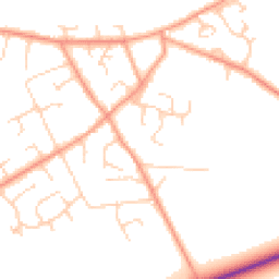 Daytime road noise heatmap for HP15 6NF