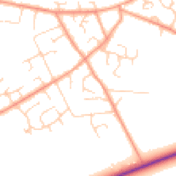Daytime road noise heatmap for HP15 6PY
