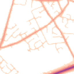 Daytime road noise heatmap for HP15 6SN
