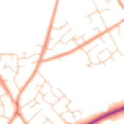 Daytime road noise heatmap for HP15 6TR