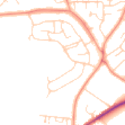 Daytime road noise heatmap for HP15 7BQ