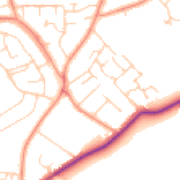 Daytime road noise heatmap for HP15 7BZ