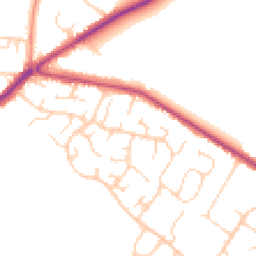 Daytime road noise heatmap for HP15 7RH