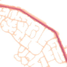 Daytime road noise heatmap for HP15 7TN