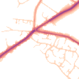 Daytime road noise heatmap for HP15 7UL