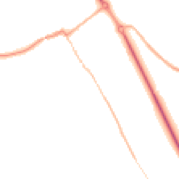 Night-time road noise heatmap for HP16 0AR