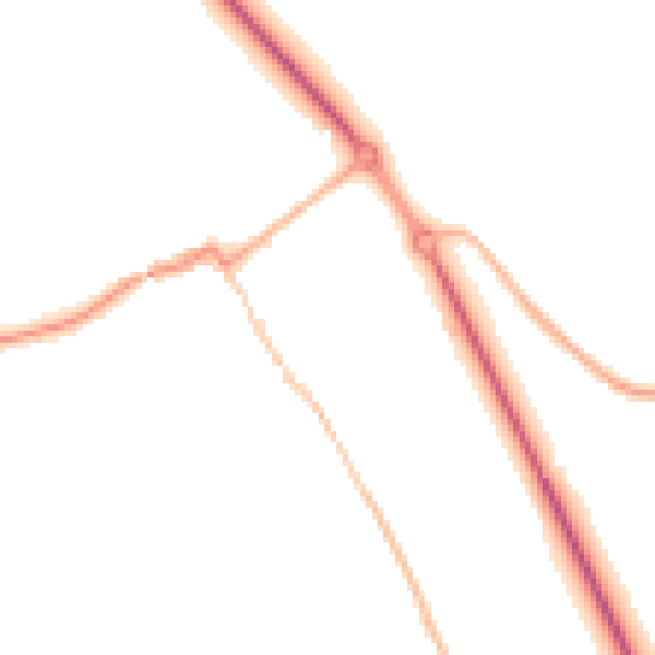 Night-time road noise heatmap for HP16 0AY