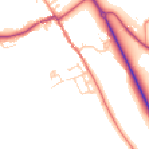 Daytime road noise heatmap for HP16 0BH