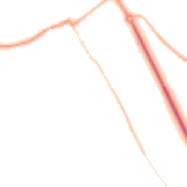 Night-time road noise heatmap for HP16 0BH
