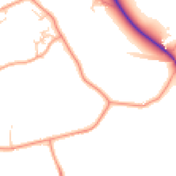 Daytime road noise heatmap for HP16 0DL