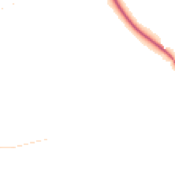 Night-time road noise heatmap for HP16 0DL