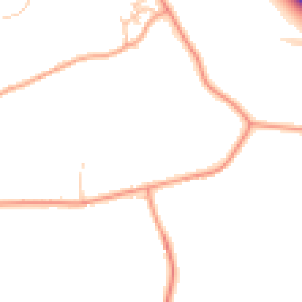 Daytime road noise heatmap for HP16 0DS
