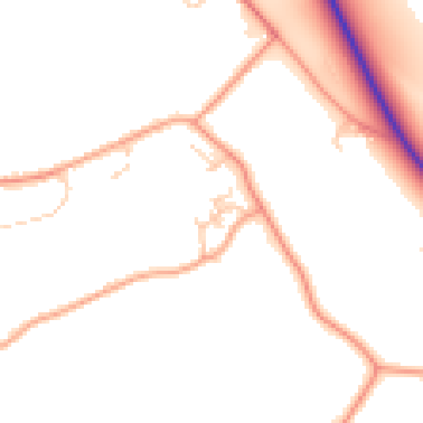 Daytime road noise heatmap for HP16 0EG