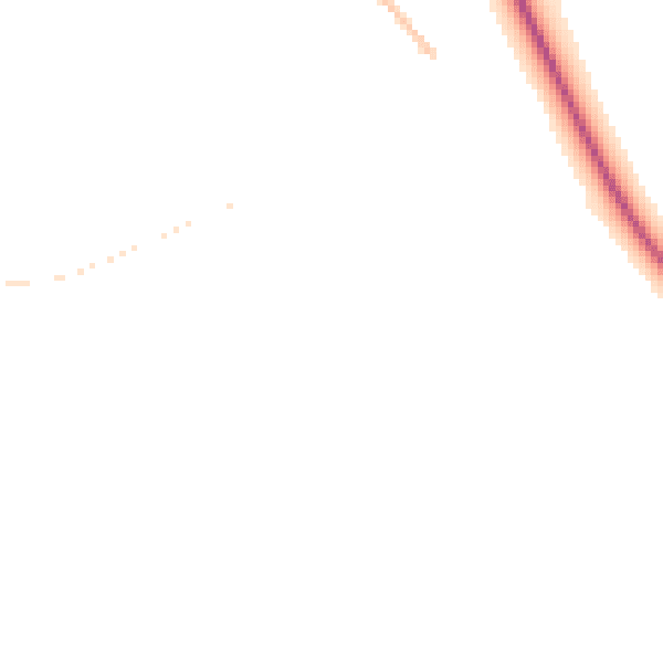 Night-time road noise heatmap for HP16 0EG