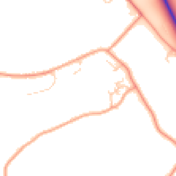 Daytime road noise heatmap for HP16 0EZ