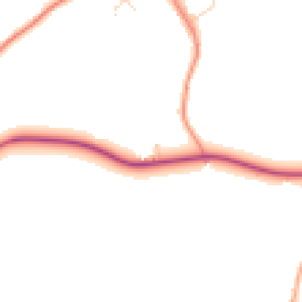 Daytime road noise heatmap for HP16 0QX