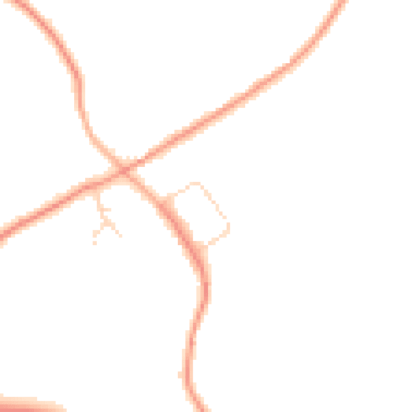 Daytime road noise heatmap for HP16 0RA