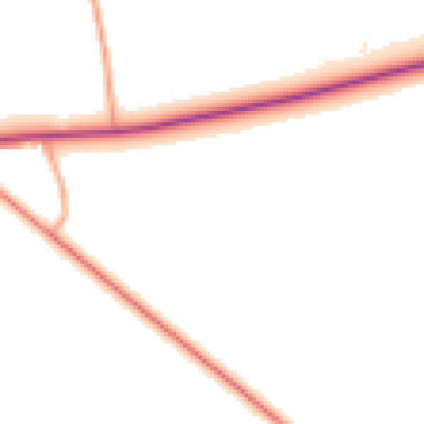 Daytime road noise heatmap for HP16 0RJ