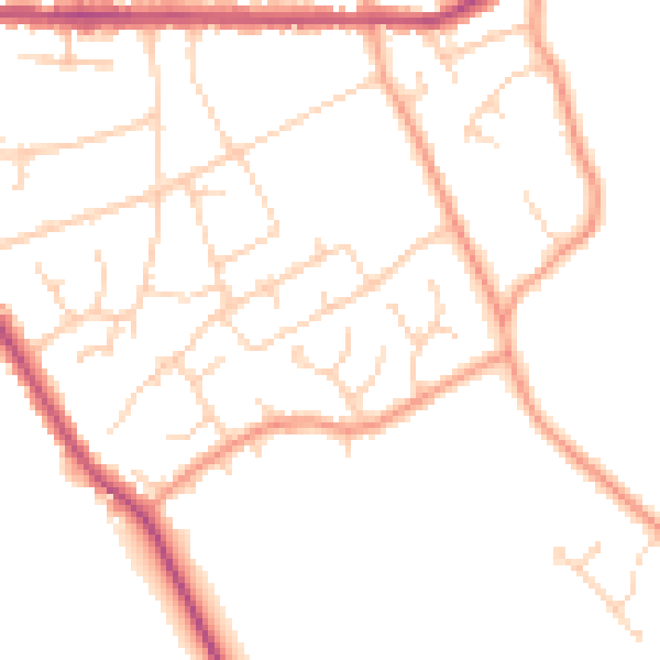 Daytime road noise heatmap for HP16 0ST