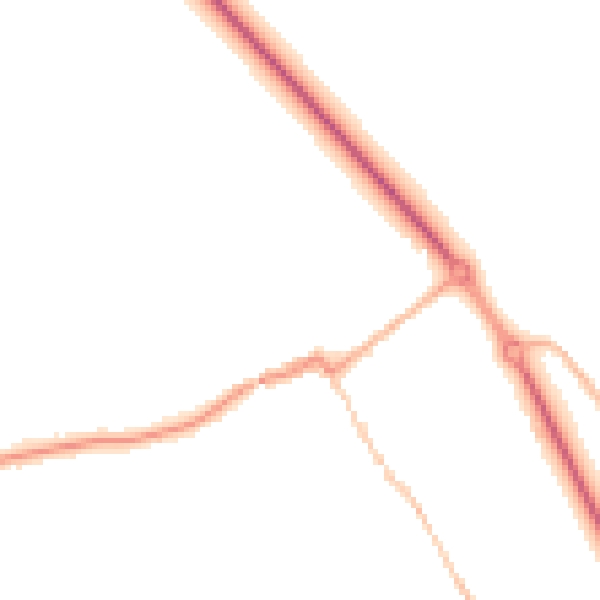 Night-time road noise heatmap for HP16 9AD