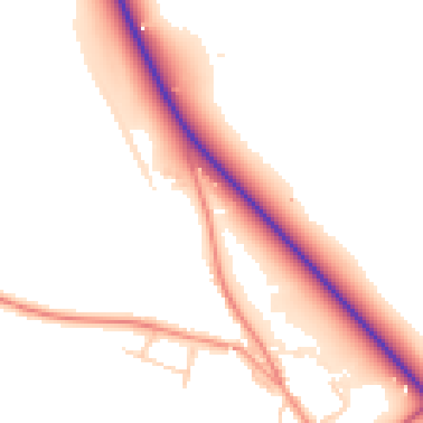 Daytime road noise heatmap for HP16 9AX