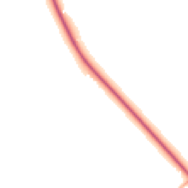 Night-time road noise heatmap for HP16 9AX