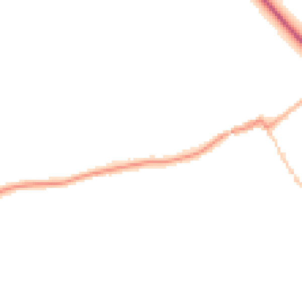 Night-time road noise heatmap for HP16 9BH