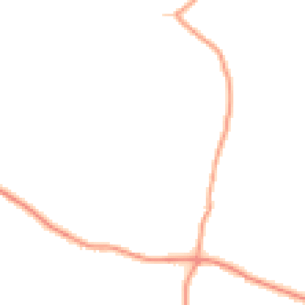 Daytime road noise heatmap for HP16 9NT