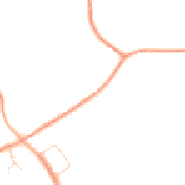 Daytime road noise heatmap for HP16 9QJ