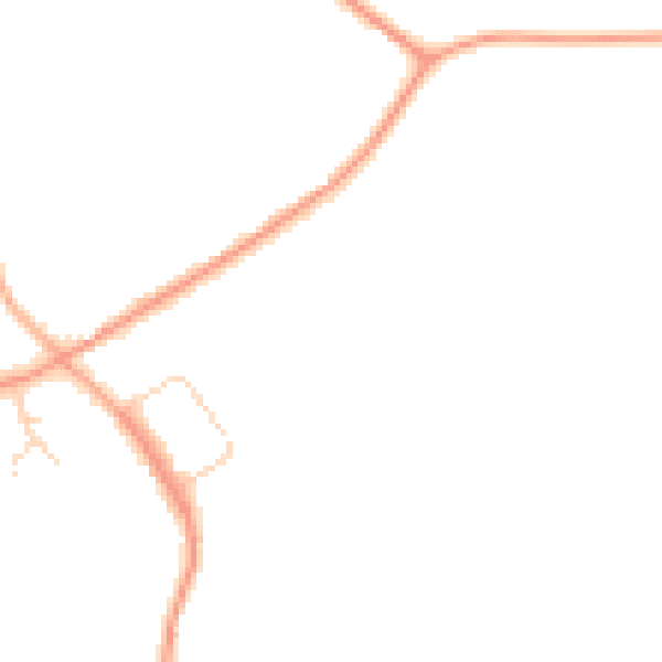 Daytime road noise heatmap for HP16 9QN