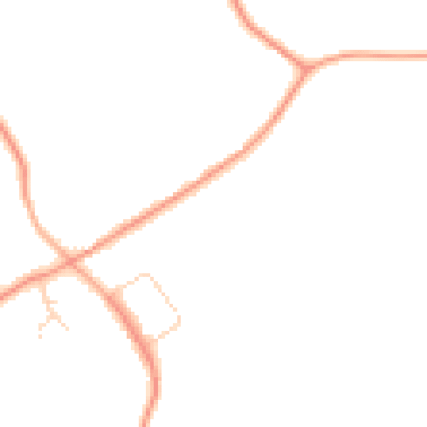 Daytime road noise heatmap for HP16 9QW
