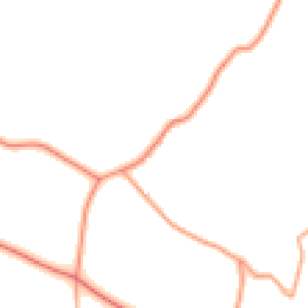 Daytime road noise heatmap for HP16 9RQ
