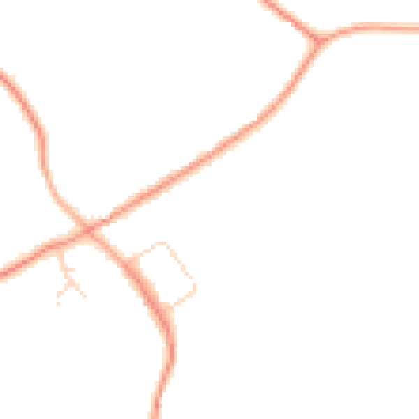 Daytime road noise heatmap for HP16 9SH