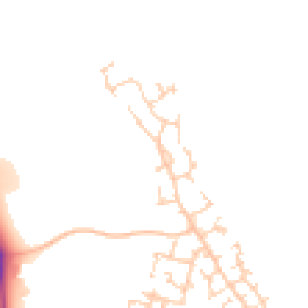 Daytime road noise heatmap for HP19 0FP