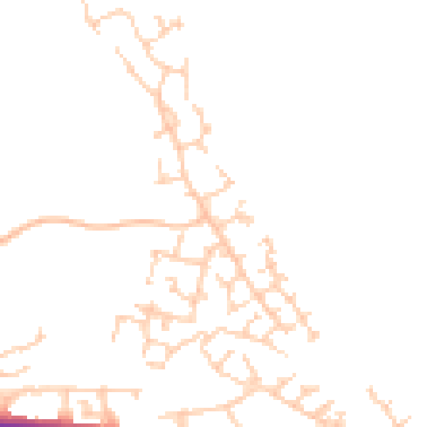 Daytime road noise heatmap for HP19 0GD