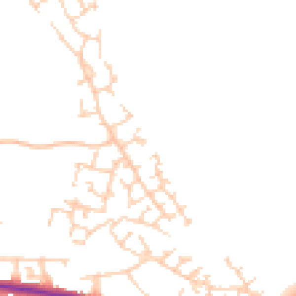 Daytime road noise heatmap for HP19 0GQ