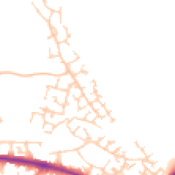 Daytime road noise heatmap for HP19 0UA