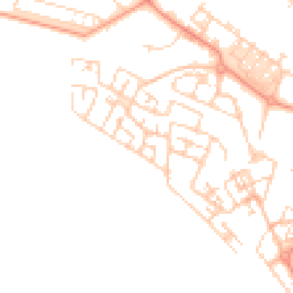 Daytime road noise heatmap for HP19 7AN
