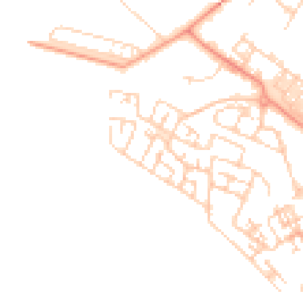 Daytime road noise heatmap for HP19 7BD
