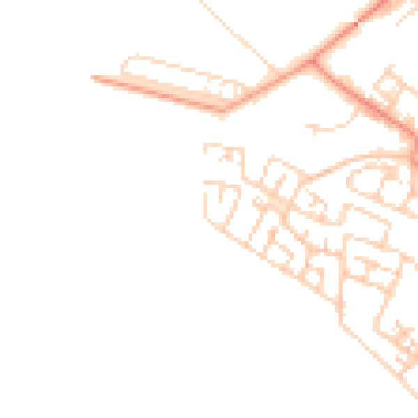 Daytime road noise heatmap for HP19 7BE