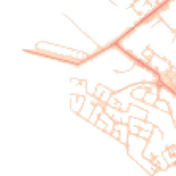 Daytime road noise heatmap for HP19 7BG