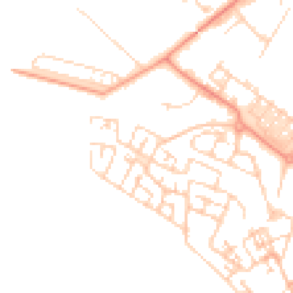 Daytime road noise heatmap for HP19 7BQ