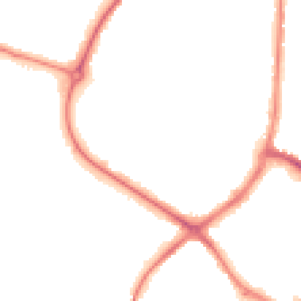 Night-time road noise heatmap for HP19 8FA